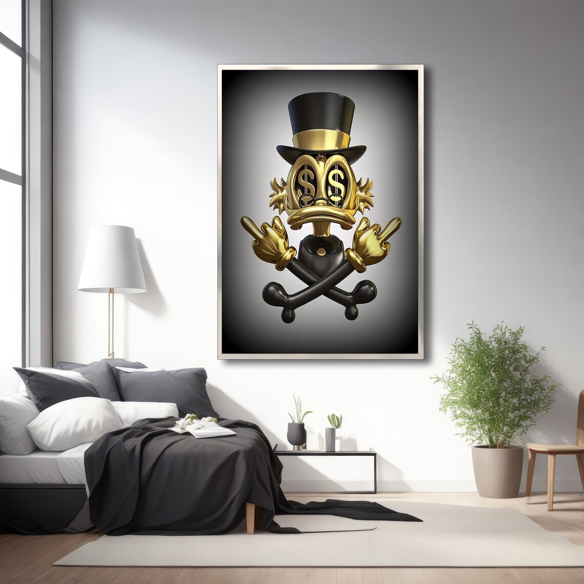 Graffiti Gold Dollar Sign, Bold Urban Decor Gift - Image 3