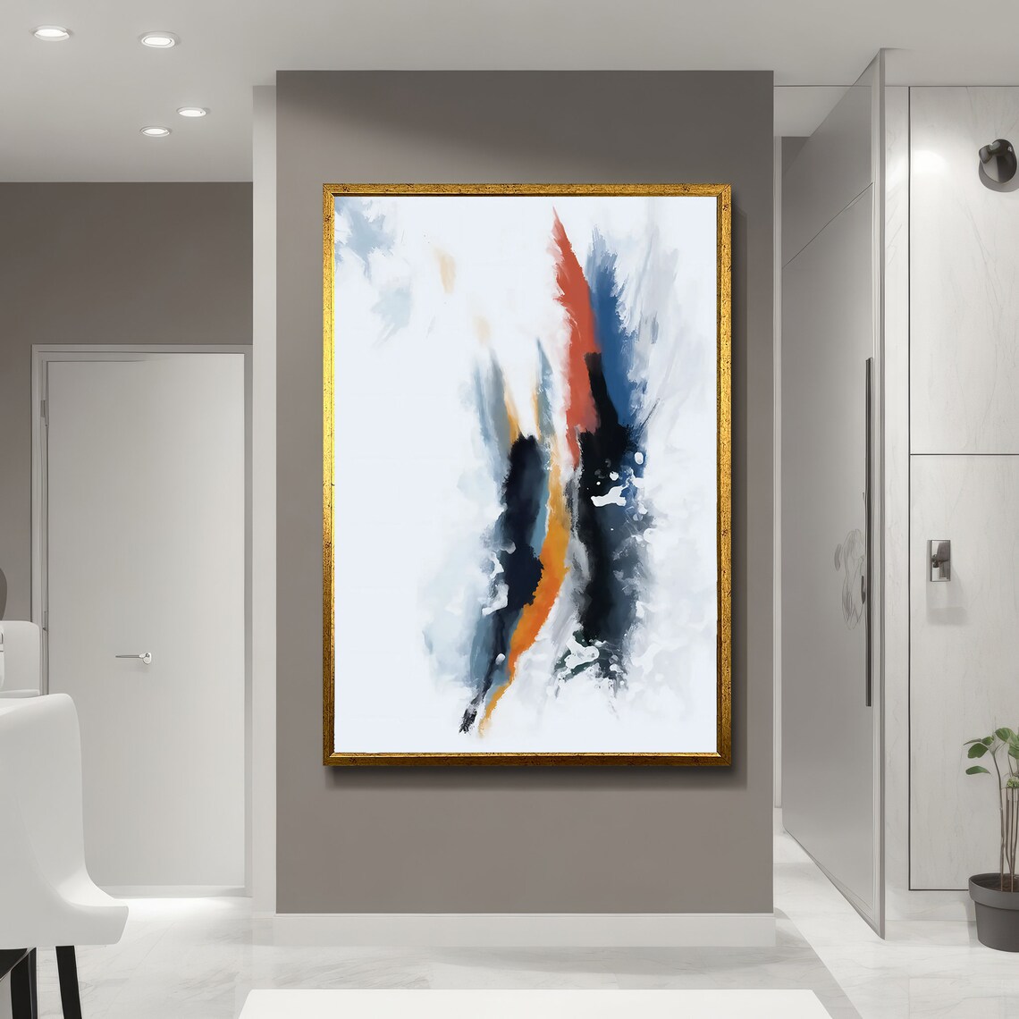 Modern Abstract Painting, Vibrant Brush Strokes - Image 5