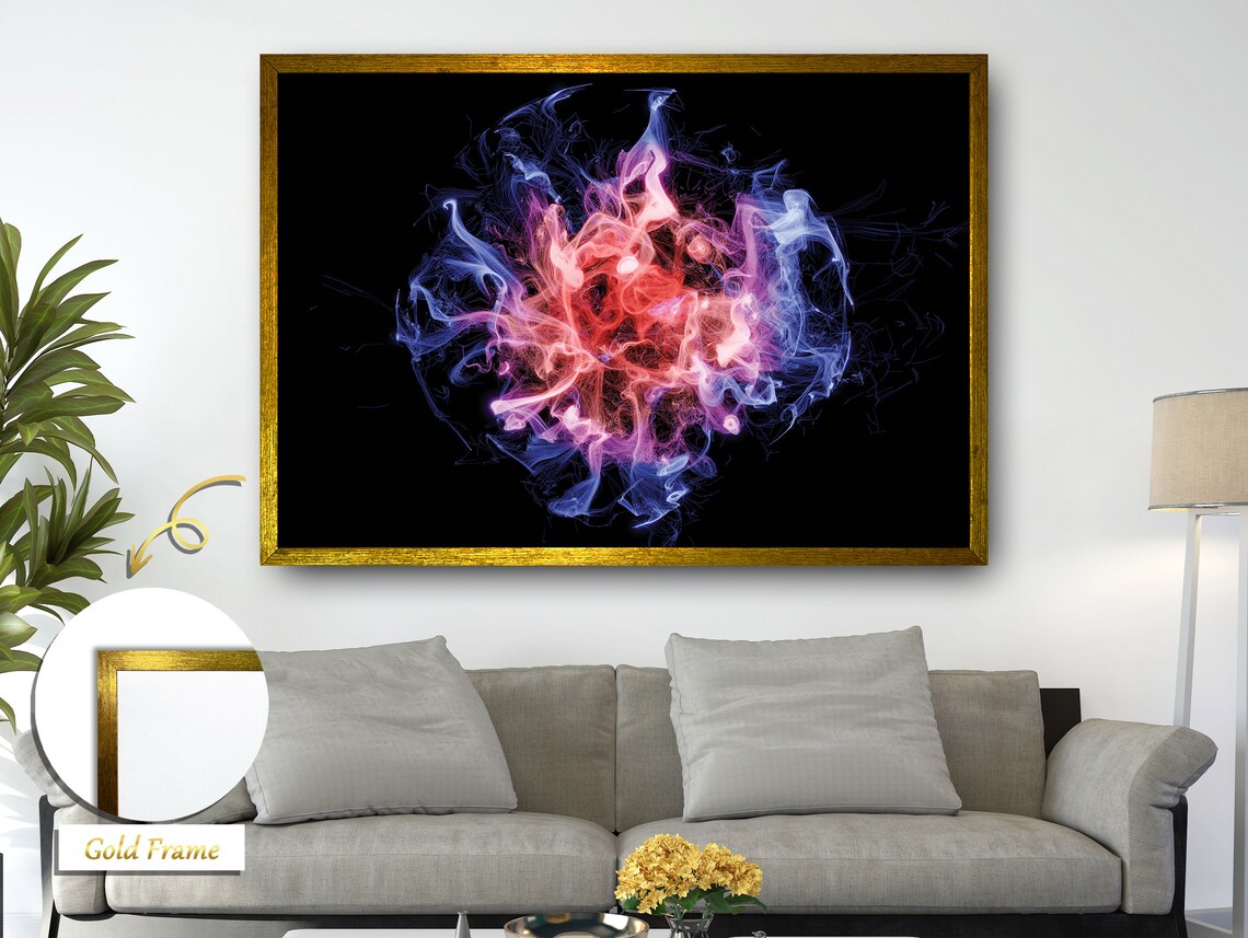Ethereal Cosmic Flames Art Print, Mystical Decor - Image 4