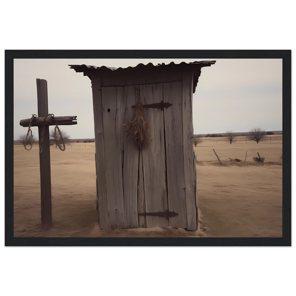 Rural Americana Outhouse Vintage Poster Print - Image 4