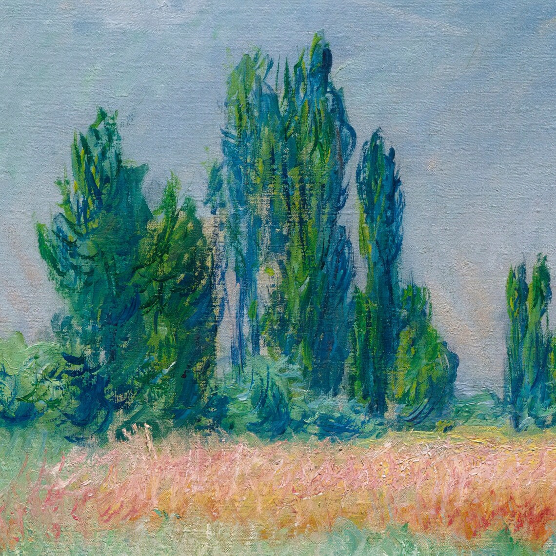 Champ De Ble By Claude Monet 3d Printed With Texture And Brush Strokes Looks Like Original Oil Painting - Image 3