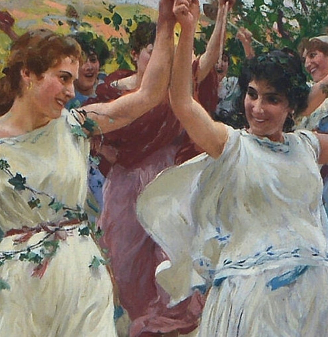 Italian Harvest Festival Dance with Tambourines in a Vineyard Poster - Image 2
