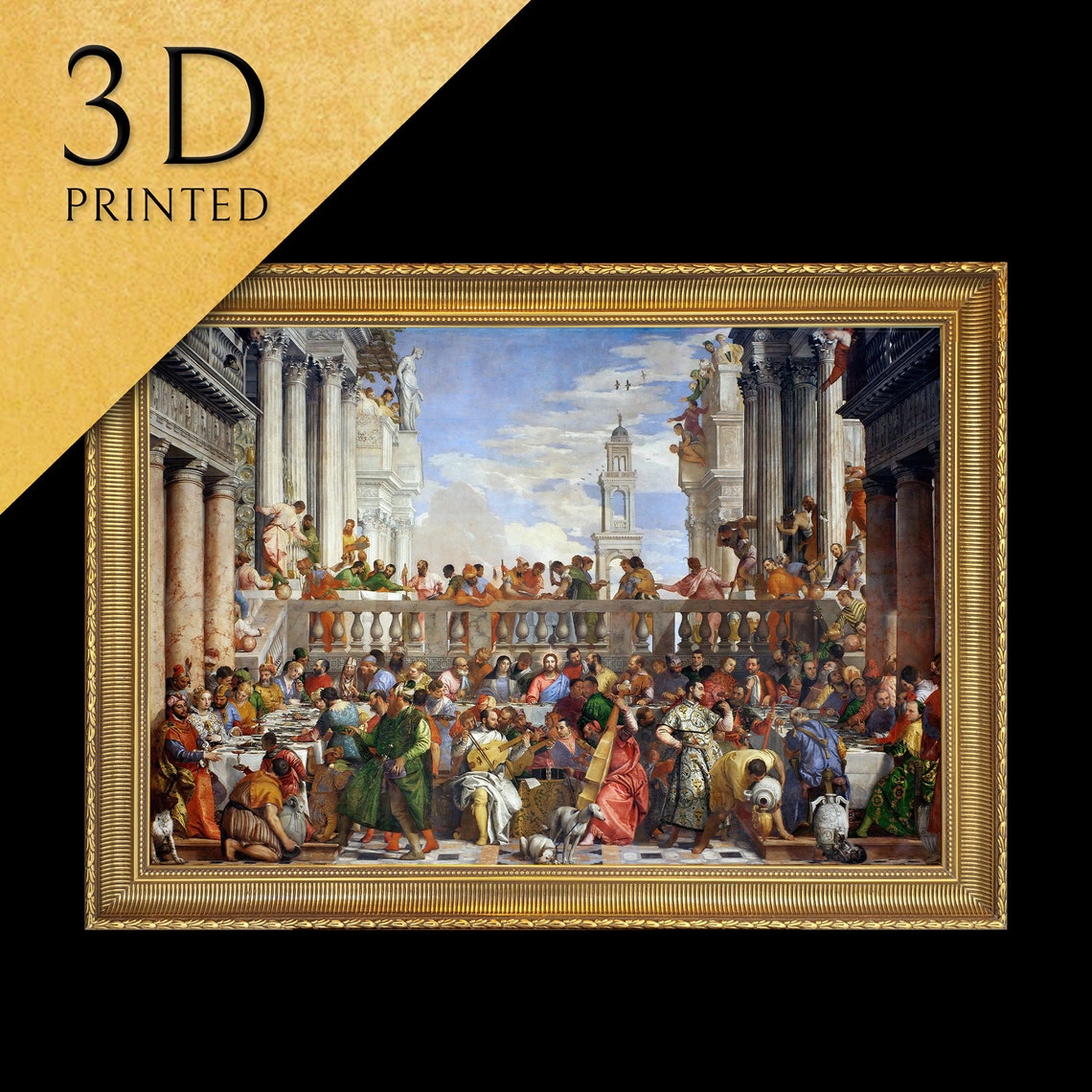 Paolo Veronese The Wedding at Cana Grand Feast Scene Textured Print