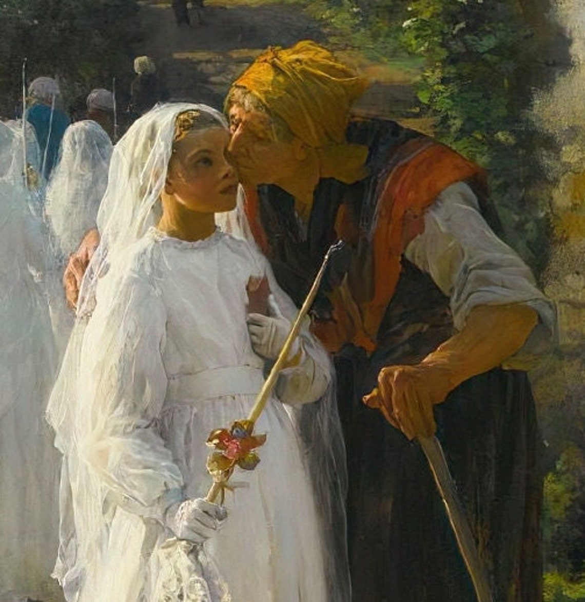 Breton First Communion Procession in a Brittany Village Poster - Image 2