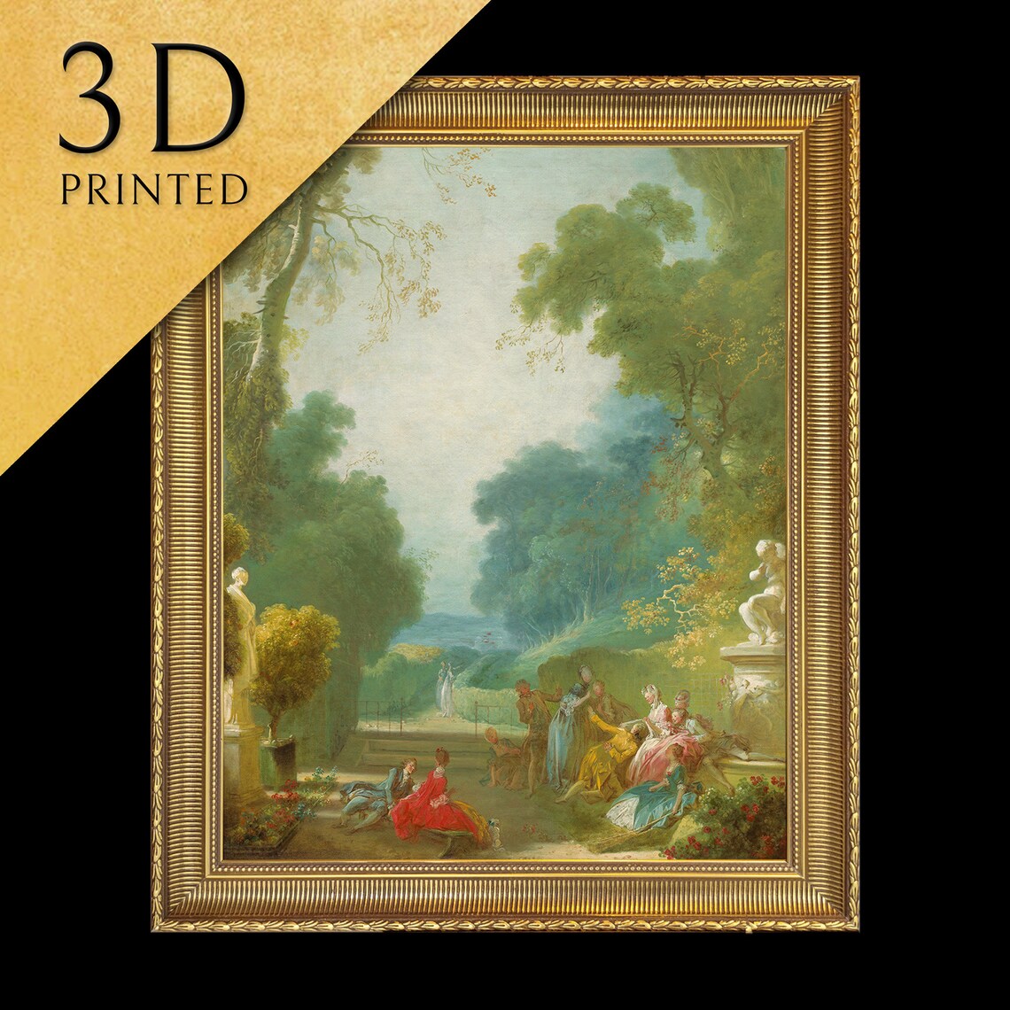 Jean Honore Fragonard Playful Hot Cockles Garden Party Poster