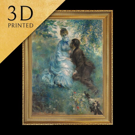Lovers By Pierre Auguste Renoir 3d Printed With Texture And Brush Strokes Looks Like Original Oil Painting