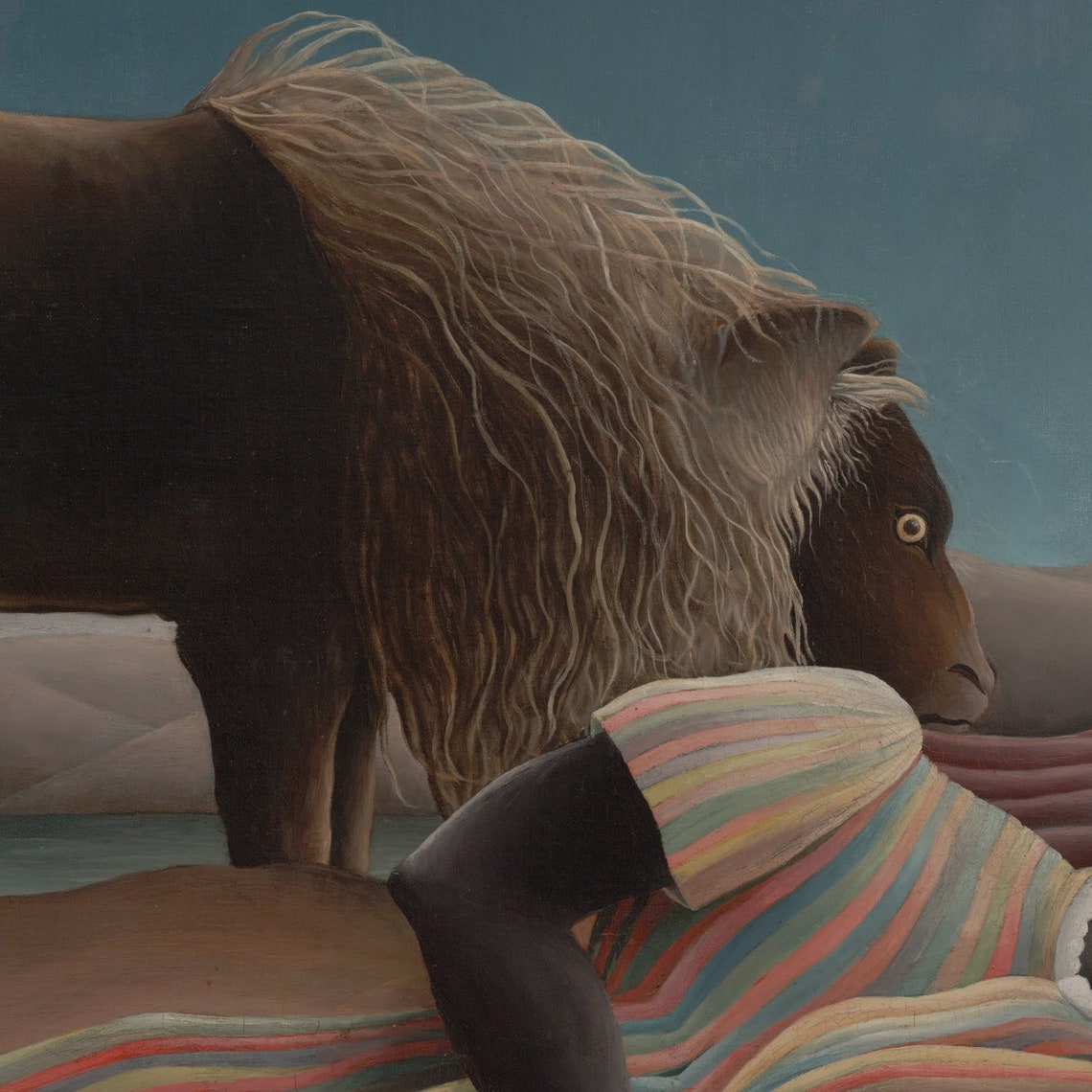 The Sleeping Gypsy by Henri Rousseau Moonlit Desert Lion Scene Poster - Image 2