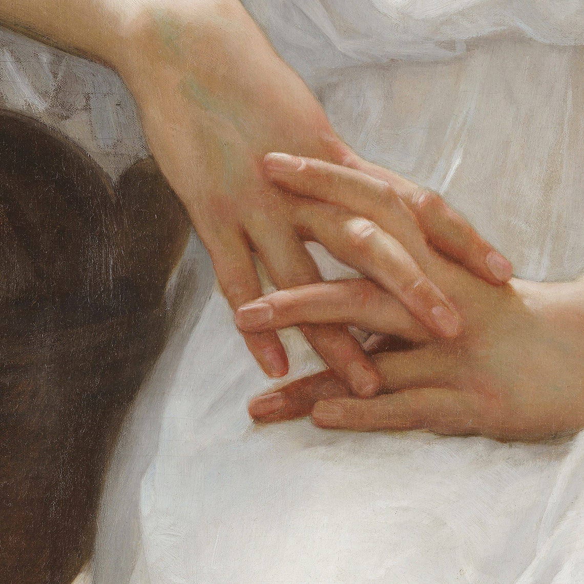 William Adolphe Bouguereau Classic Whisperings of Love Poster - Image 2
