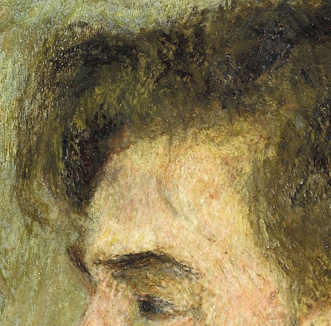 Renoir 1877 Profile Portrait of a Young Man Impressionist Poster - Image 3