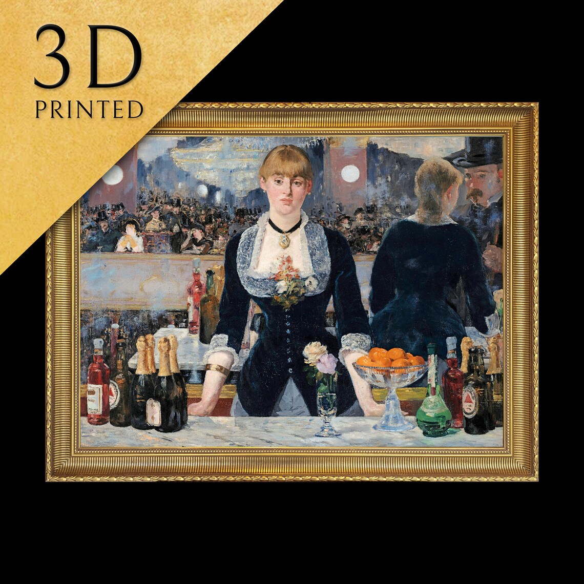 A Bar at the Folies-Bergère, Manet-Inspired Art Print