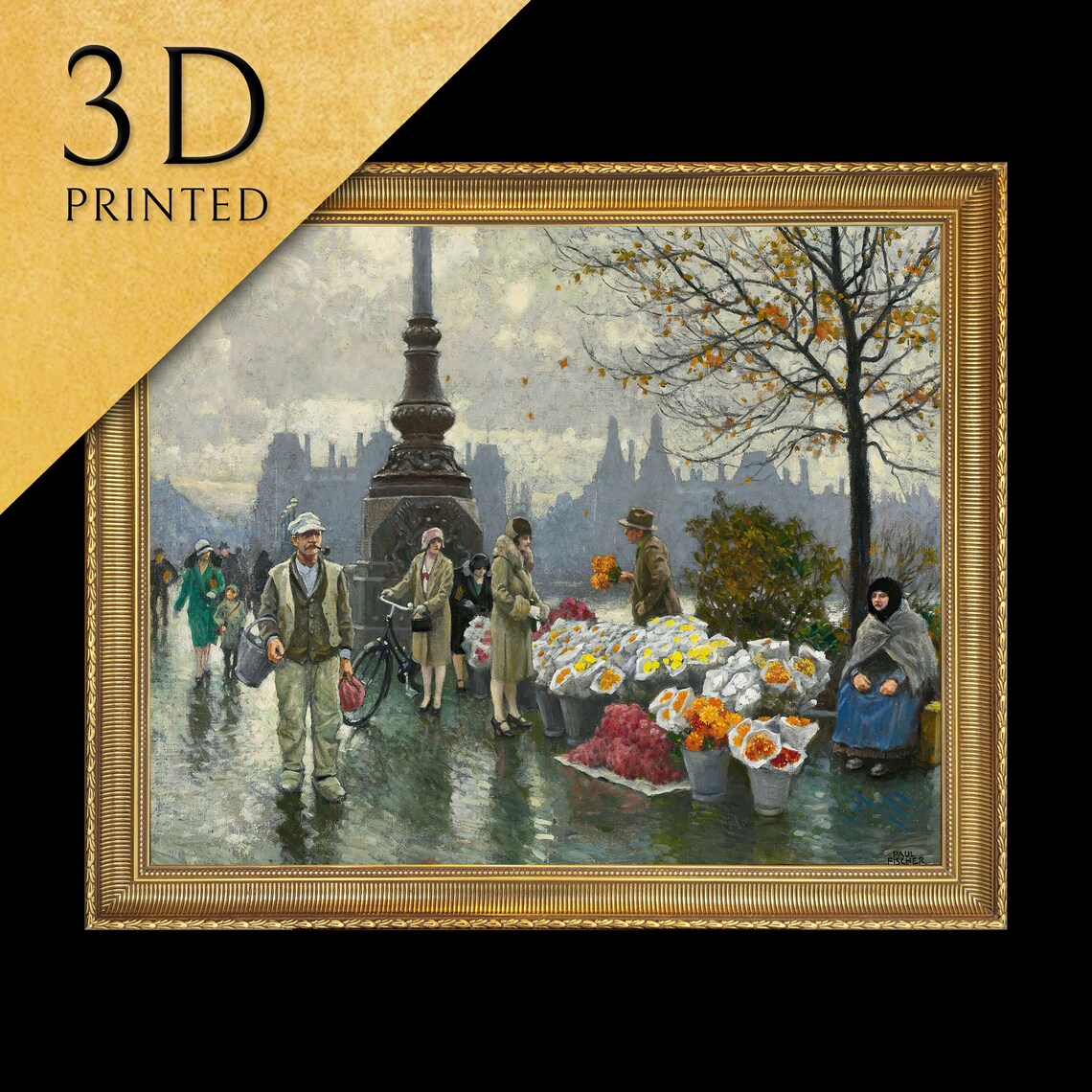 Flowersellers At Dr Louises Bro Paul Fischer Art Print