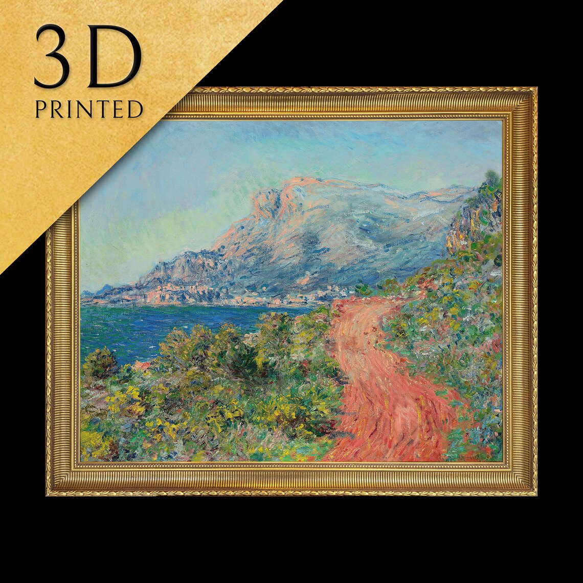 Claude Monet La Route Rouge Pres De Menton Art Print
