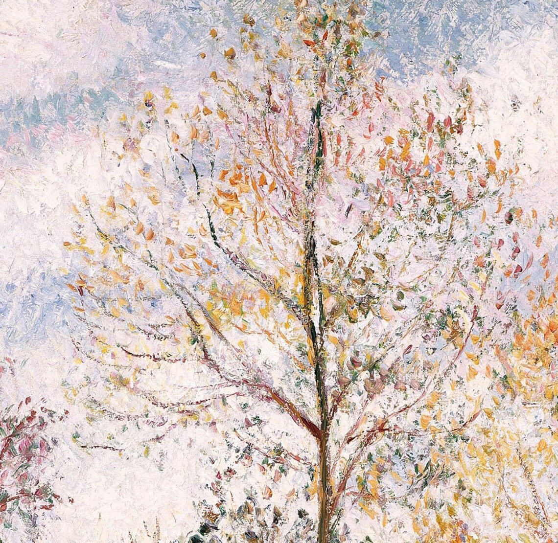Camille Pissarro Autumn Poplars at Eragny Impressionist Textured Print - Image 3