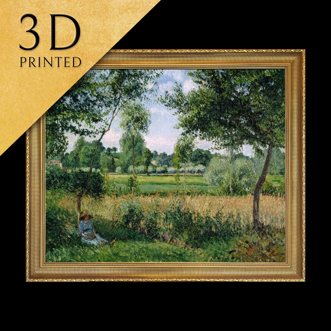 Camille Pissarro Eragny Morning Sunlight Impressionist Field Print