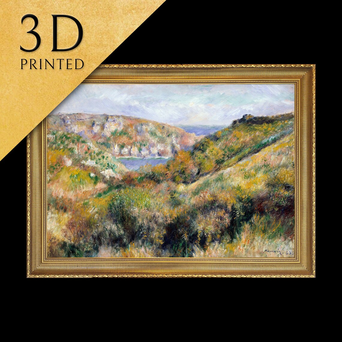 Renoir Hills Around the Bay of Moulin Huet Guernsey 1883 Poster