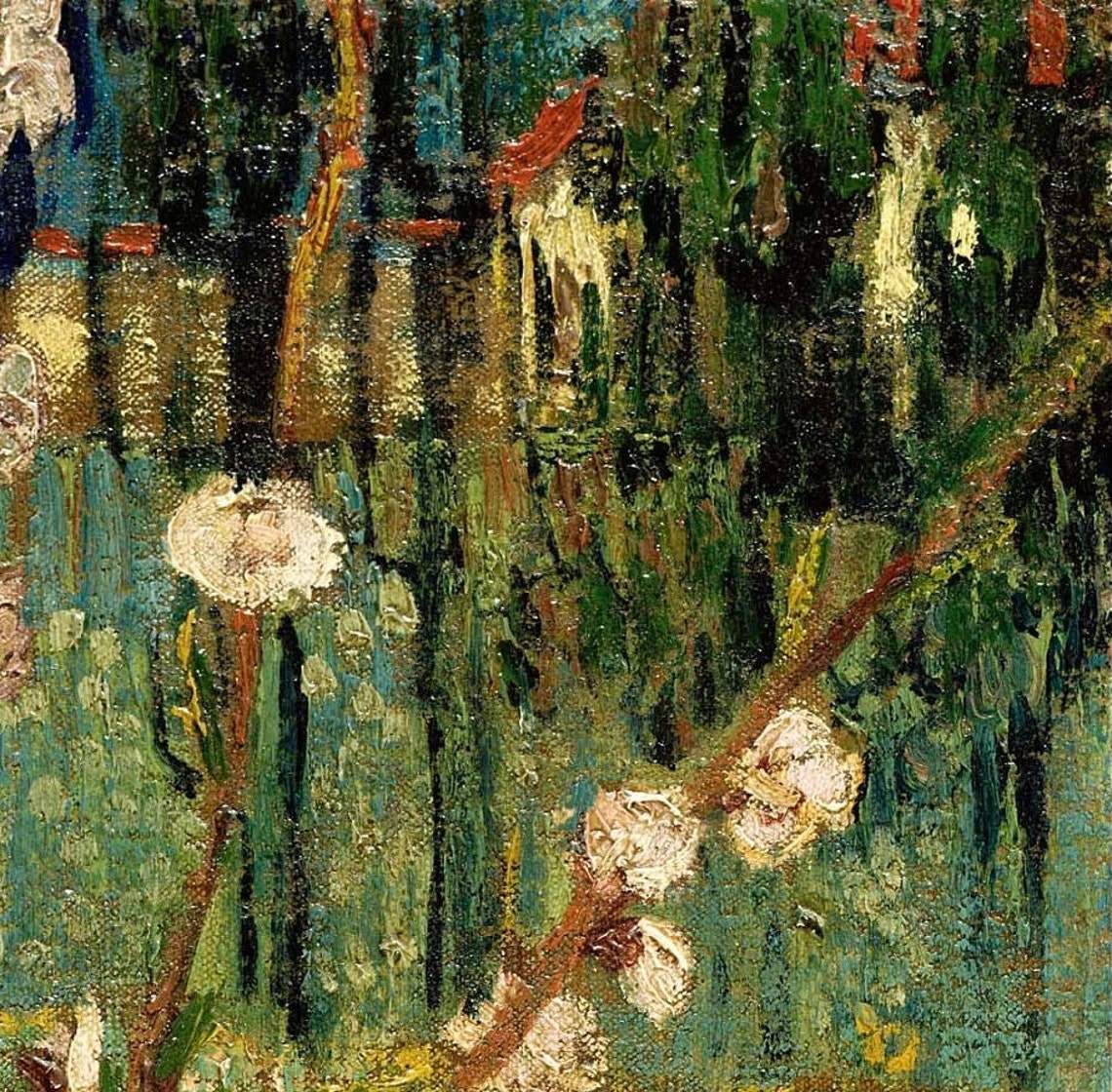 Van Gogh Pink Peach Tree in Full Blossom Spring Orchard Poster - Image 3