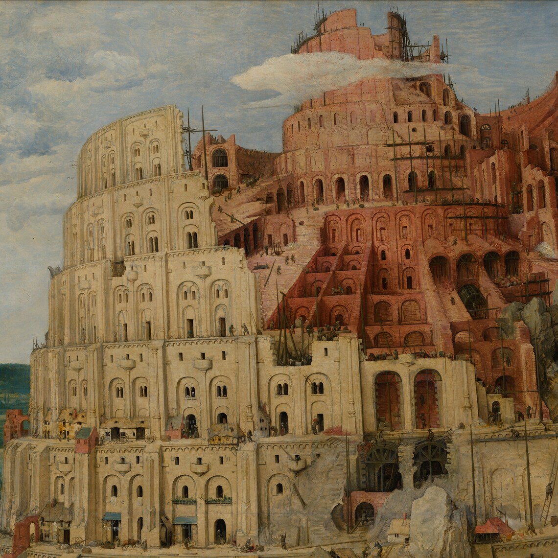 Tower Of Babel By Bruegel, Oil-Painting Style Print - Image 2