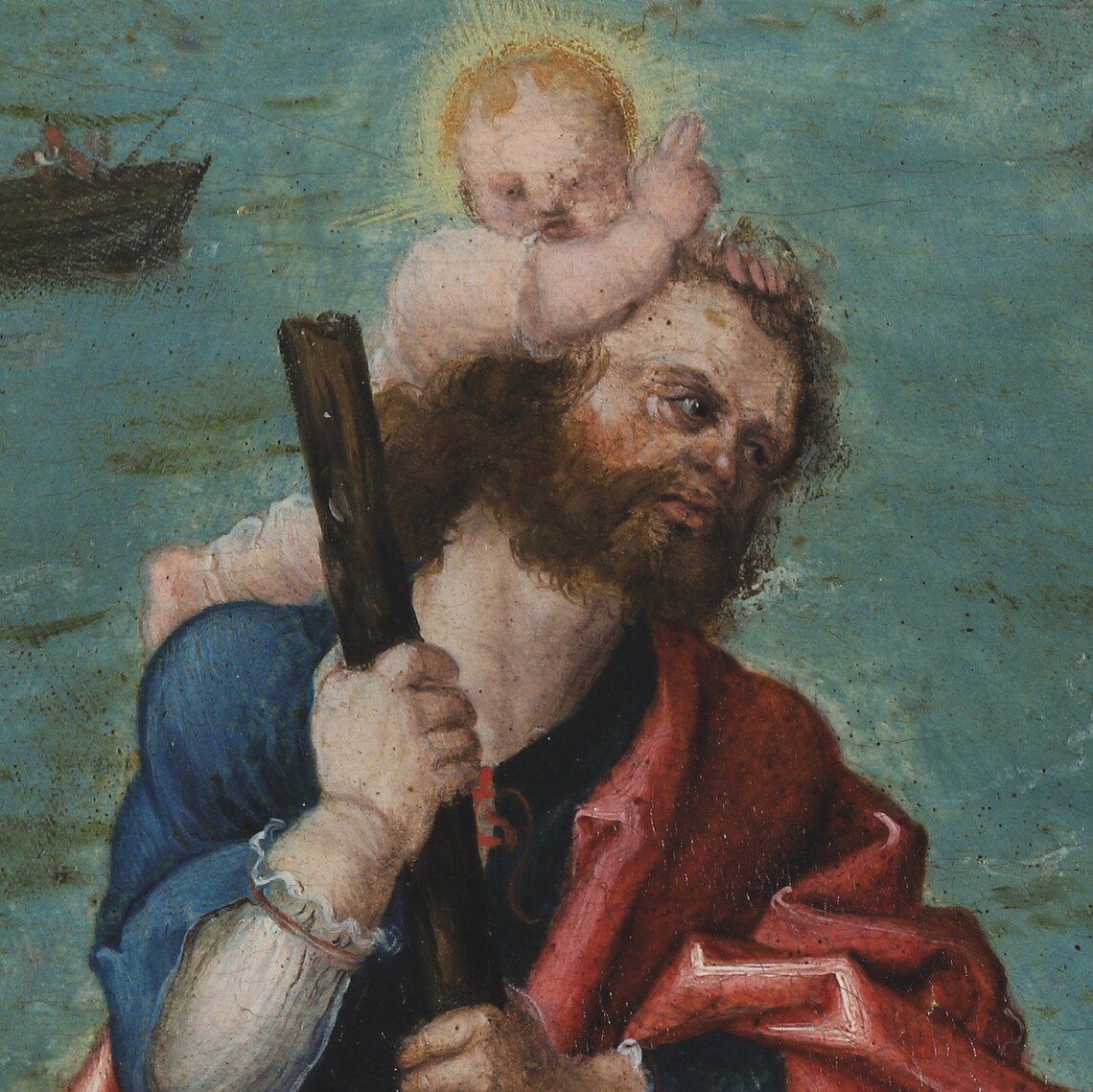 Landscape with Saint Christopher by Herri met de Bles River Crossing Poster - Image 3