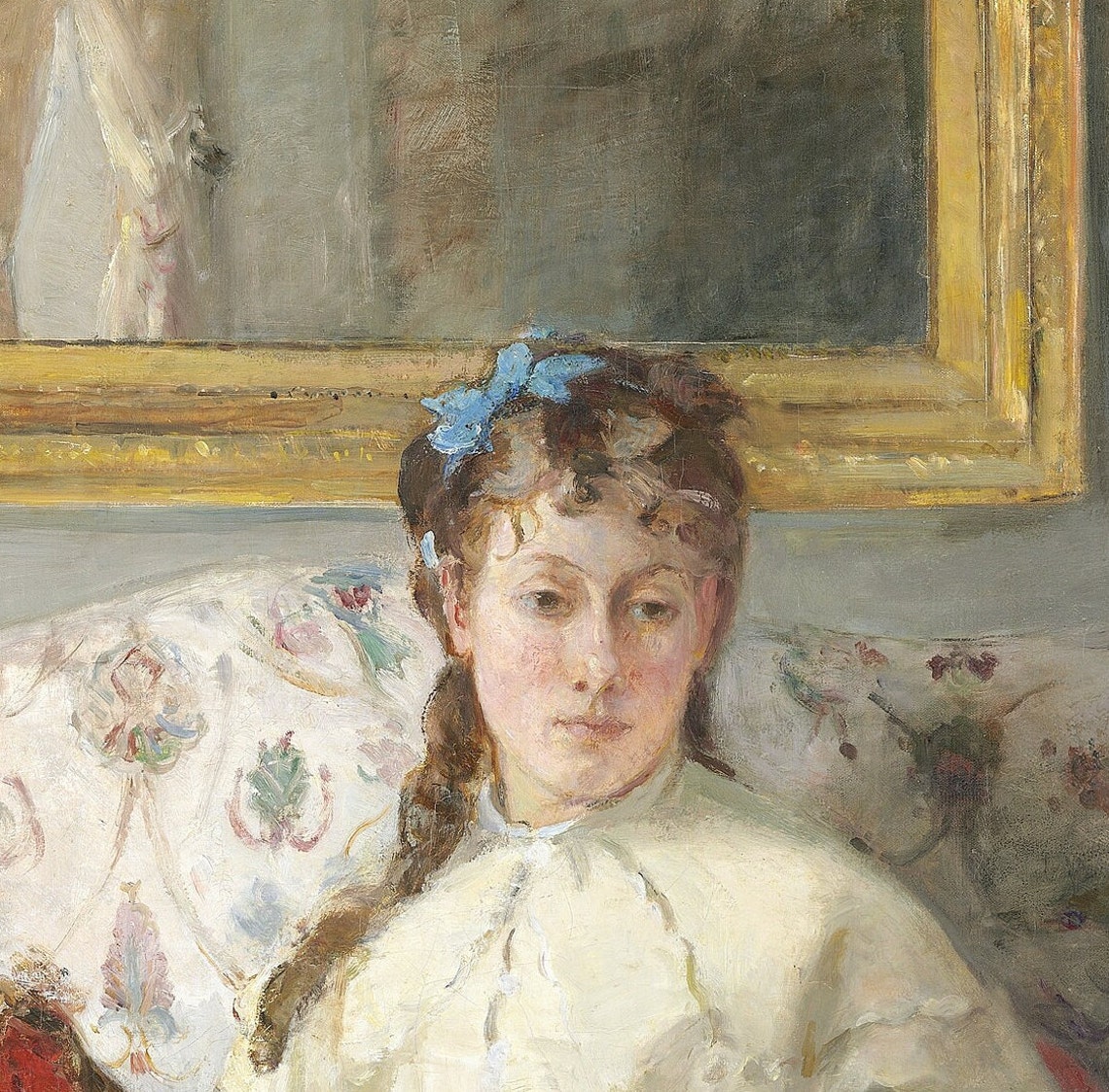 The Mother And Sister Of The Artist Berthe Morisot 3d Printed With Texture And Brush Strokes Looks Like Original Oil Painting - Image 3