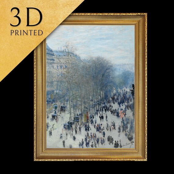 Boulevard Des Capucines By Cloude Monet 3d Printed With Texture And Brush Strokes Looks Like Original Oil Painting