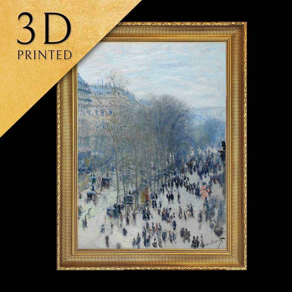 Boulevard Des Capucines By Cloude Monet 3d Printed With Texture And Brush Strokes Looks Like Original Oil Painting