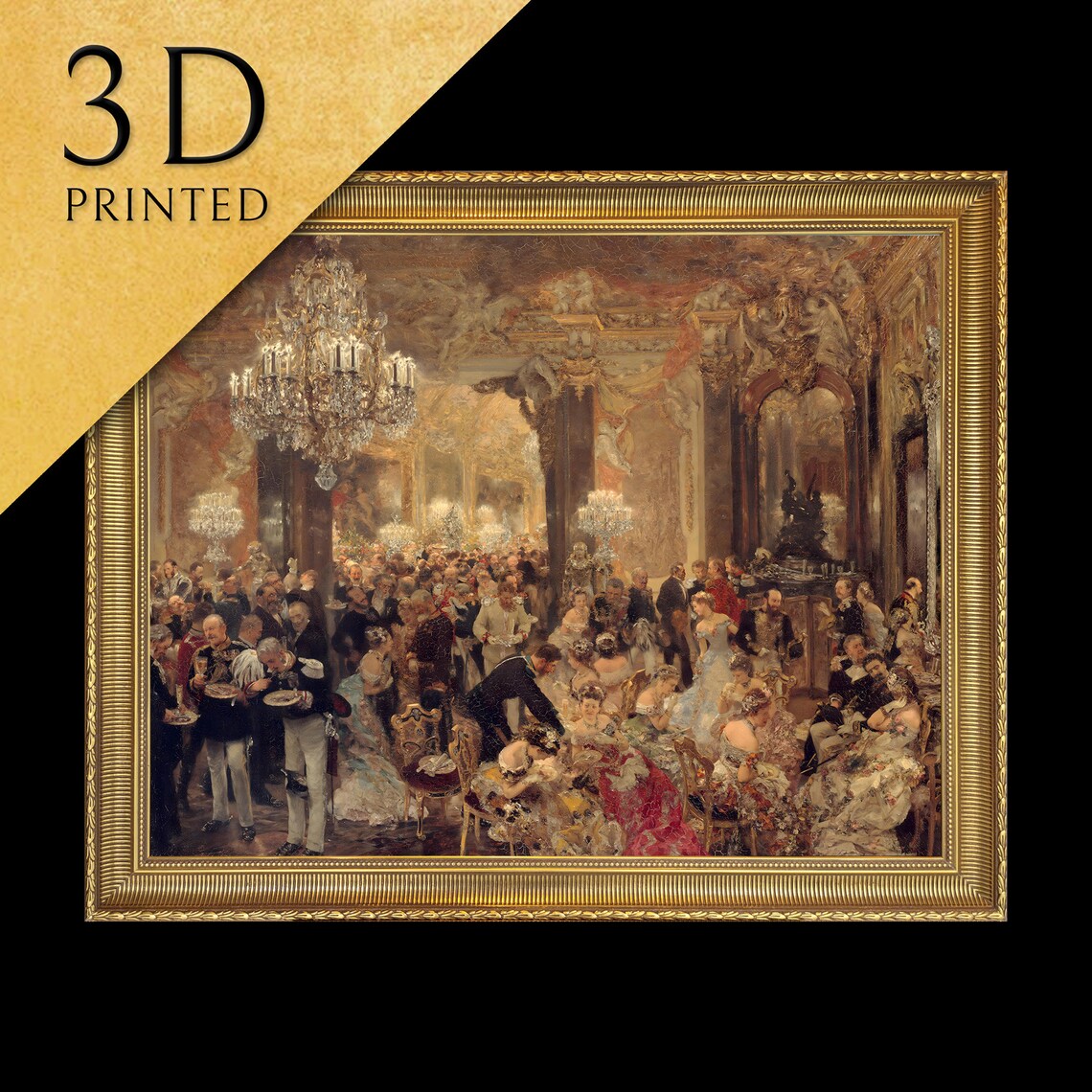Dinner At The Ball By Adolph Menzel Art Print - Image 3