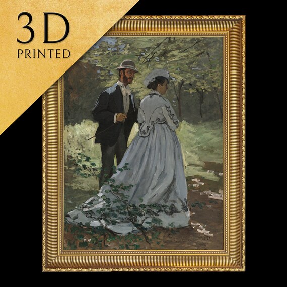 Bazille And Camille By Claude Monet 3d Printed With Texture And Brush Strokes Looks Like Original Oil Painting
