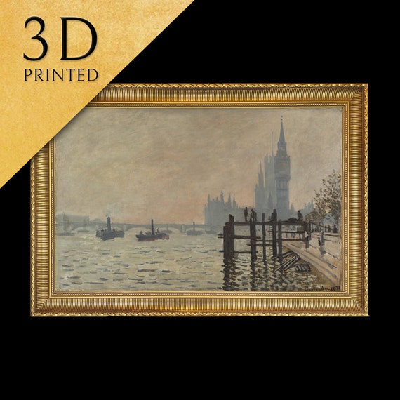 The Thames Below Westminster, Monet-Inspired Art Print