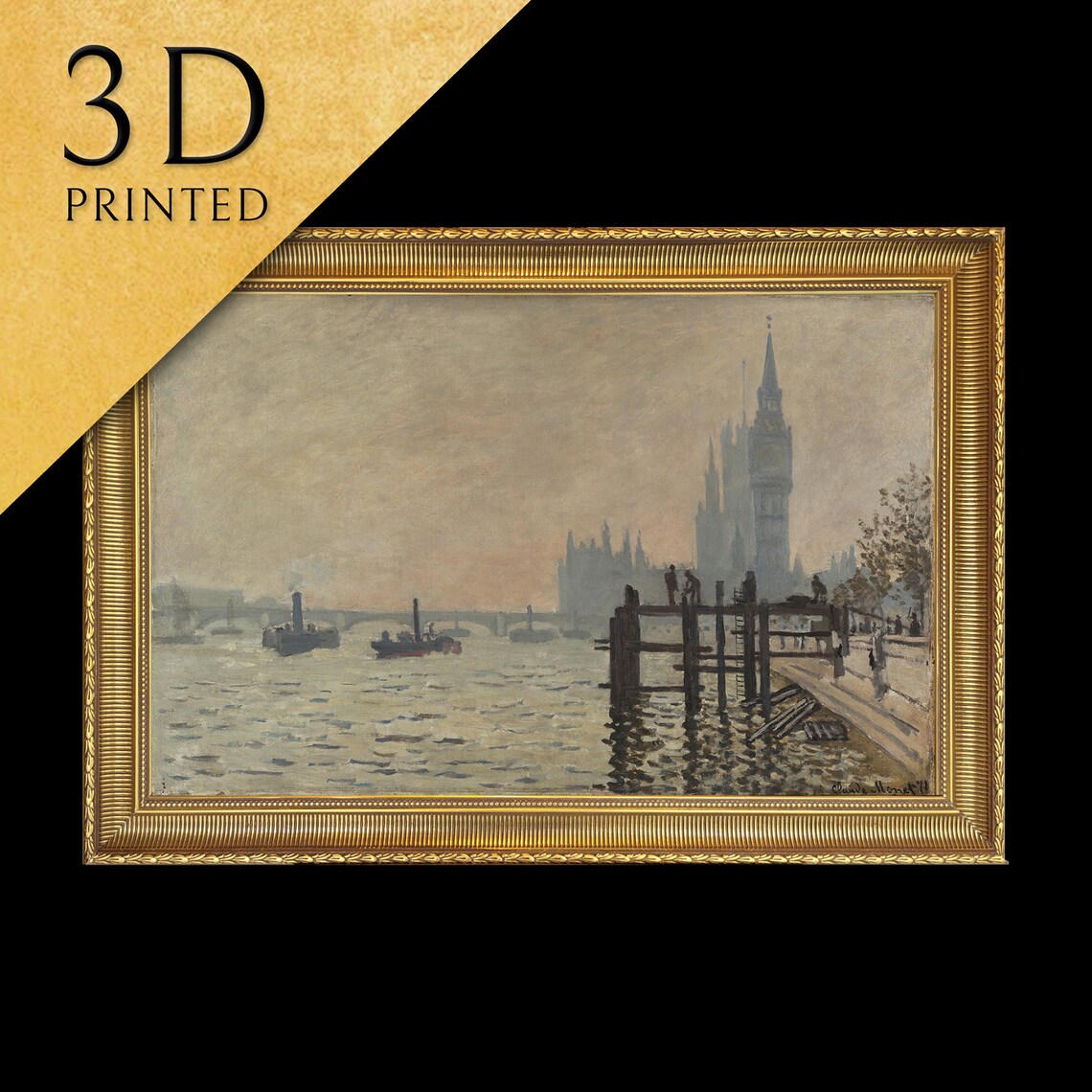 The Thames Below Westminster, Monet-Inspired Art Print