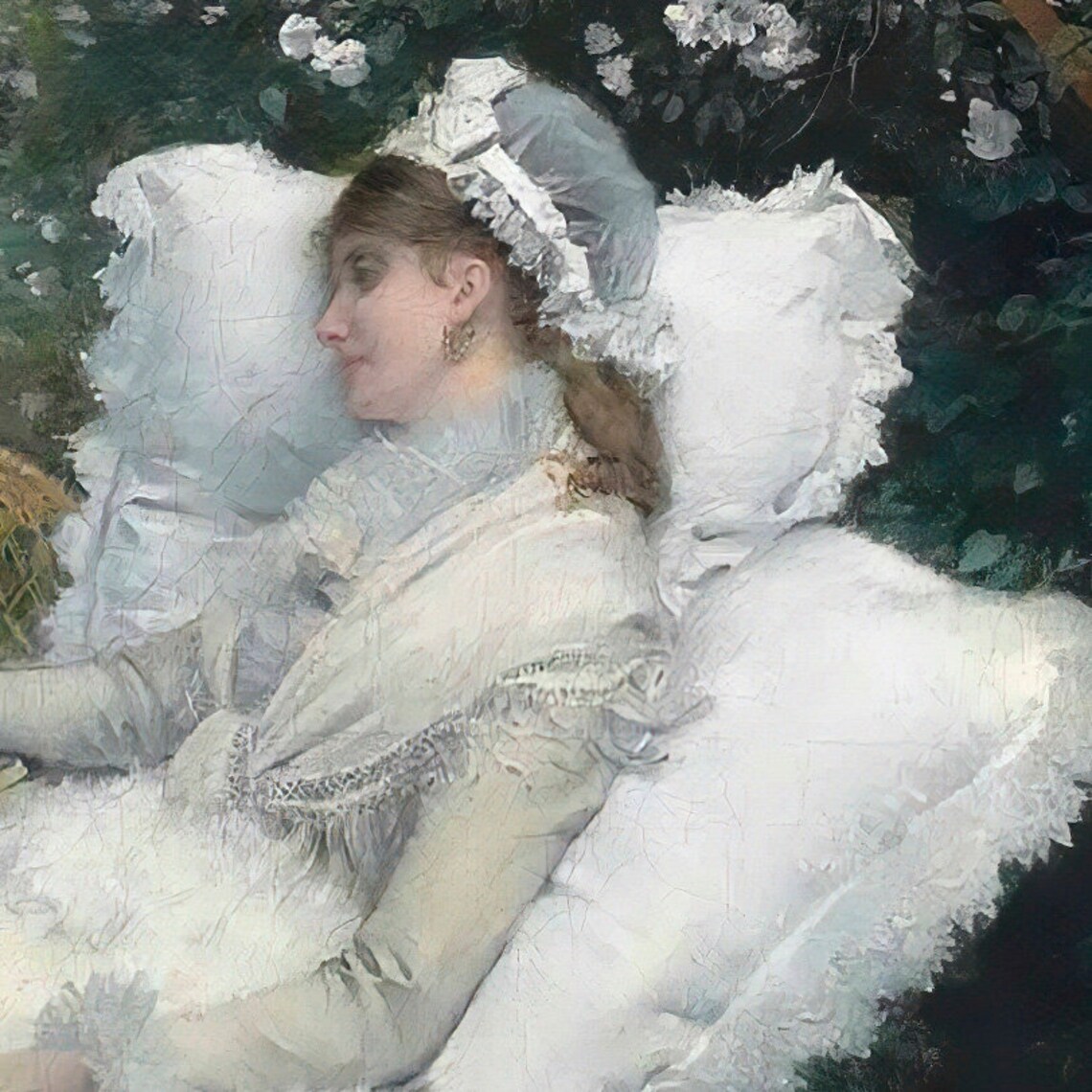 Ernest Ange Duez Resting on Terrace Villerville Seaside Poster - Image 3