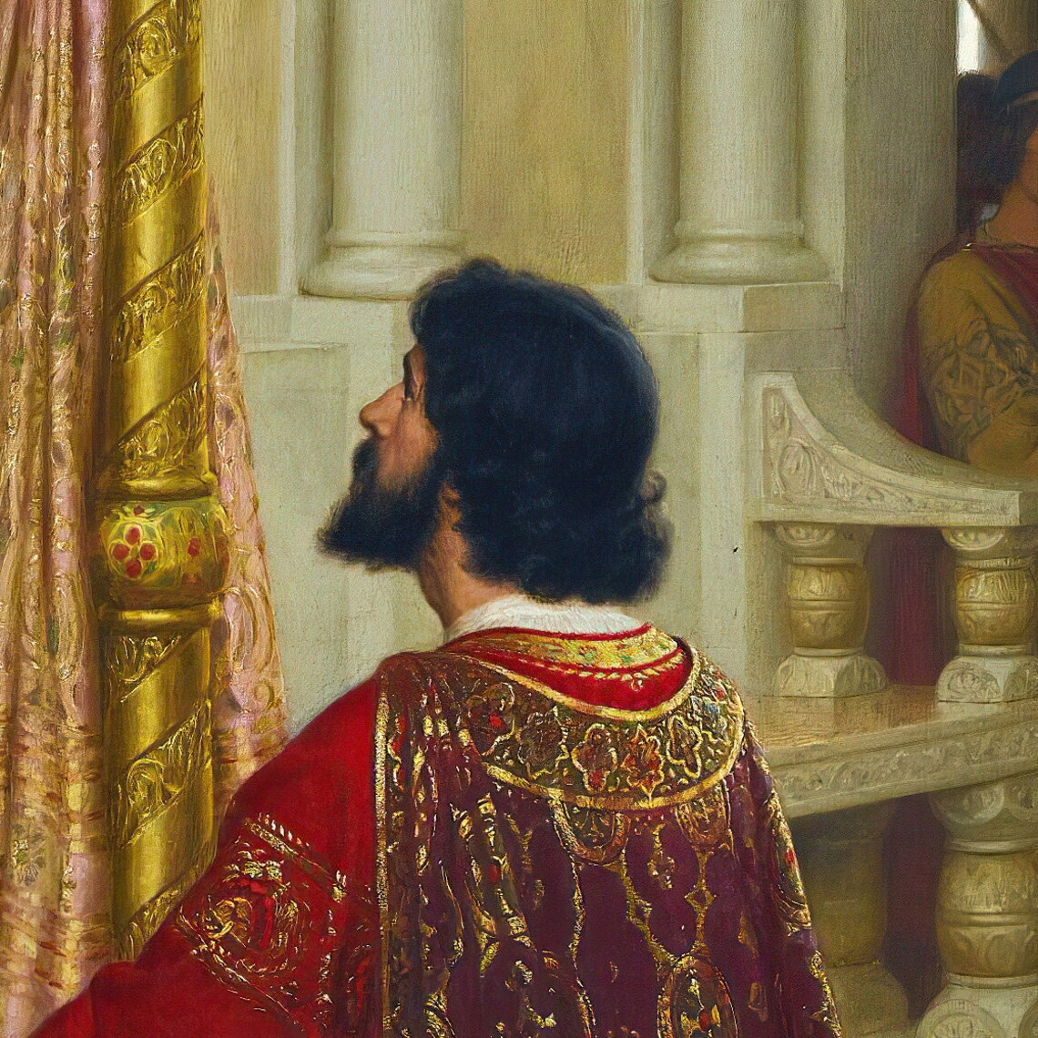 Edmund Blair Leighton King And Beggar Maid Medieval Romance Poster - Image 2