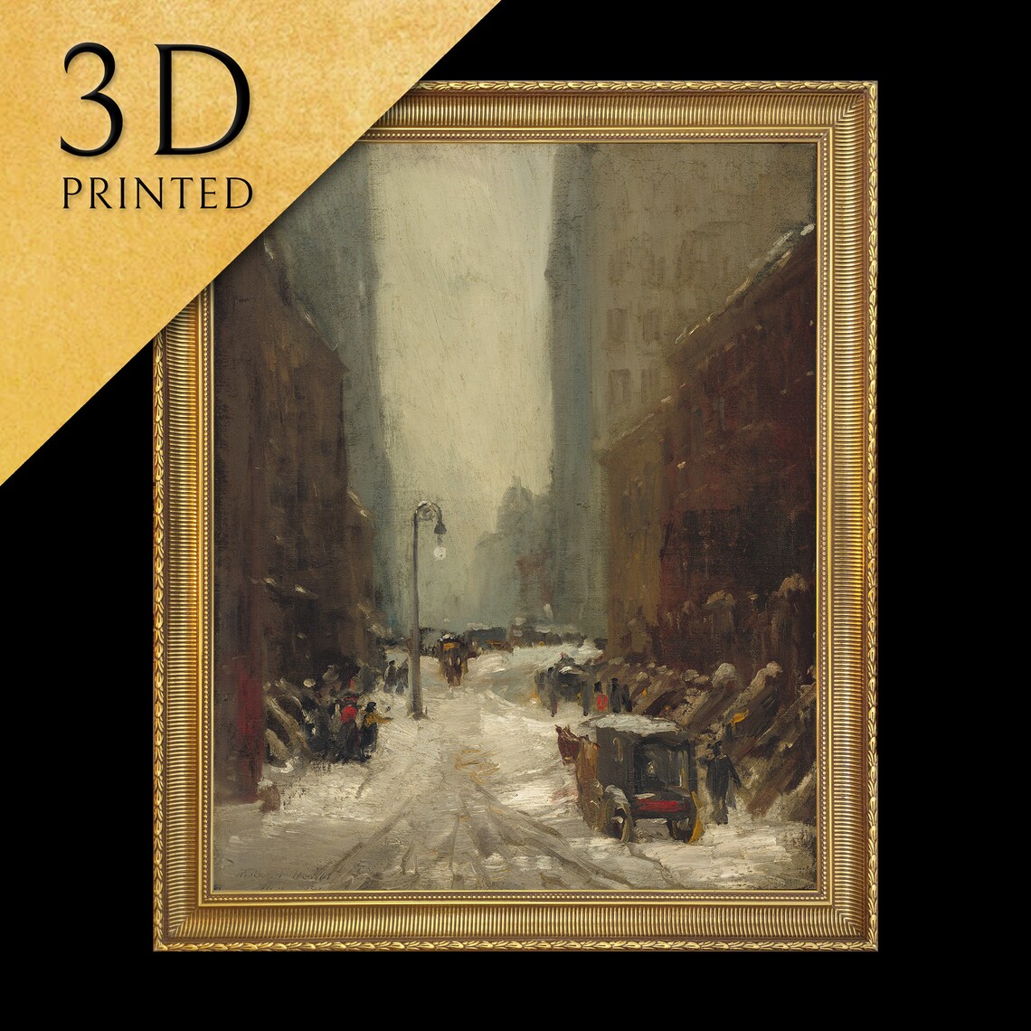 Snow In New York by Robert Henri Art Print
