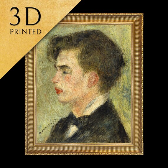 Renoir 1877 Profile Portrait of a Young Man Impressionist Poster