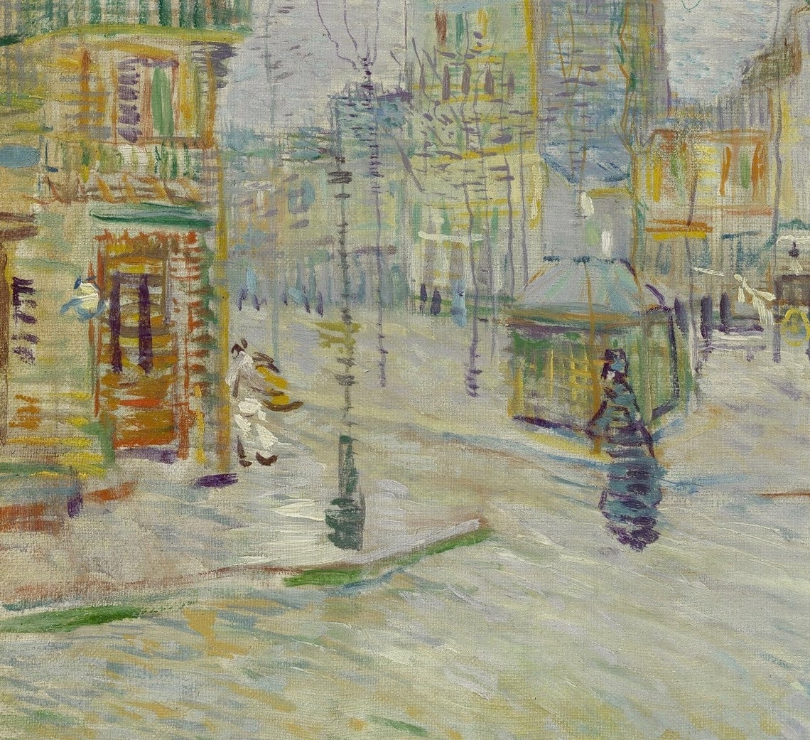 Vincent Van Gogh Boulevard De Clichy Paris Street Textured Poster - Image 2