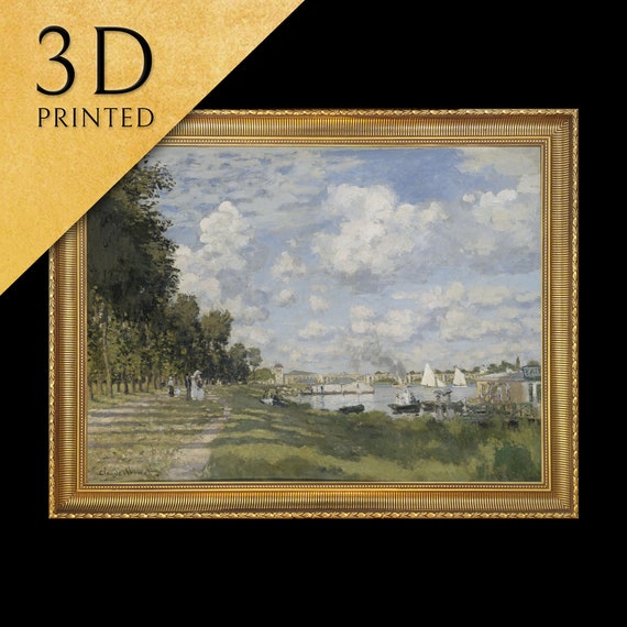 Bassin Dargenteuil By Claude Monet 3d Printed With Texture And Brush Strokes Looks Like Original Oil Painting