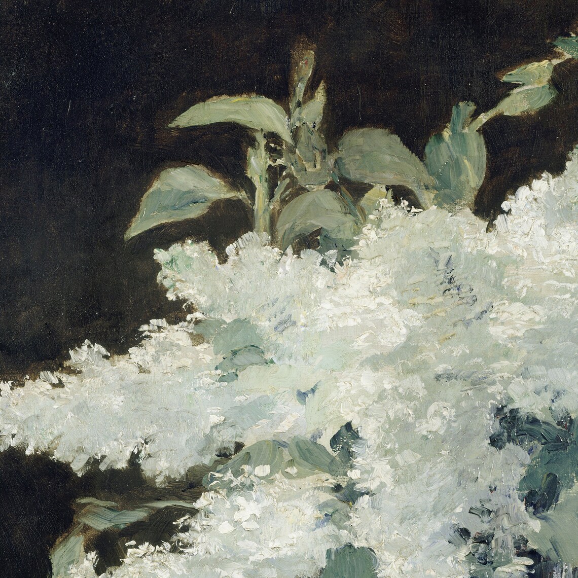 Edouard Manet White Lilac Glass Vase Floral Still Life Poster - Image 2