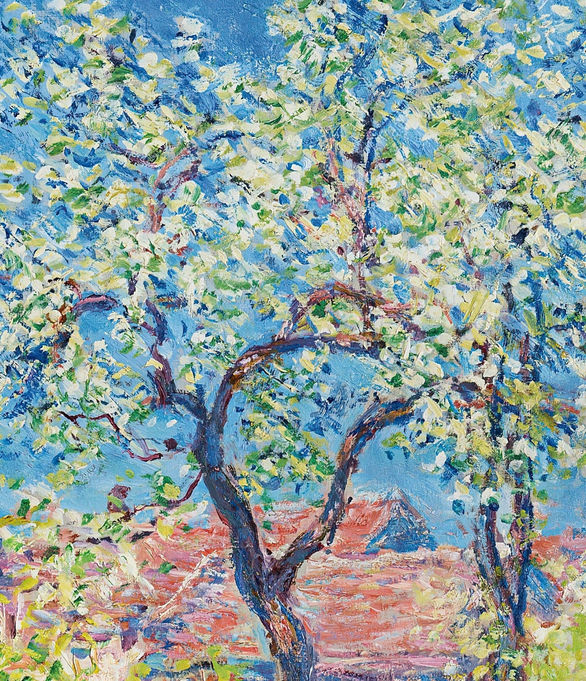 Monet Pear Tree in Bloom White Blossoms Orchard Impressionist Poster - Image 3