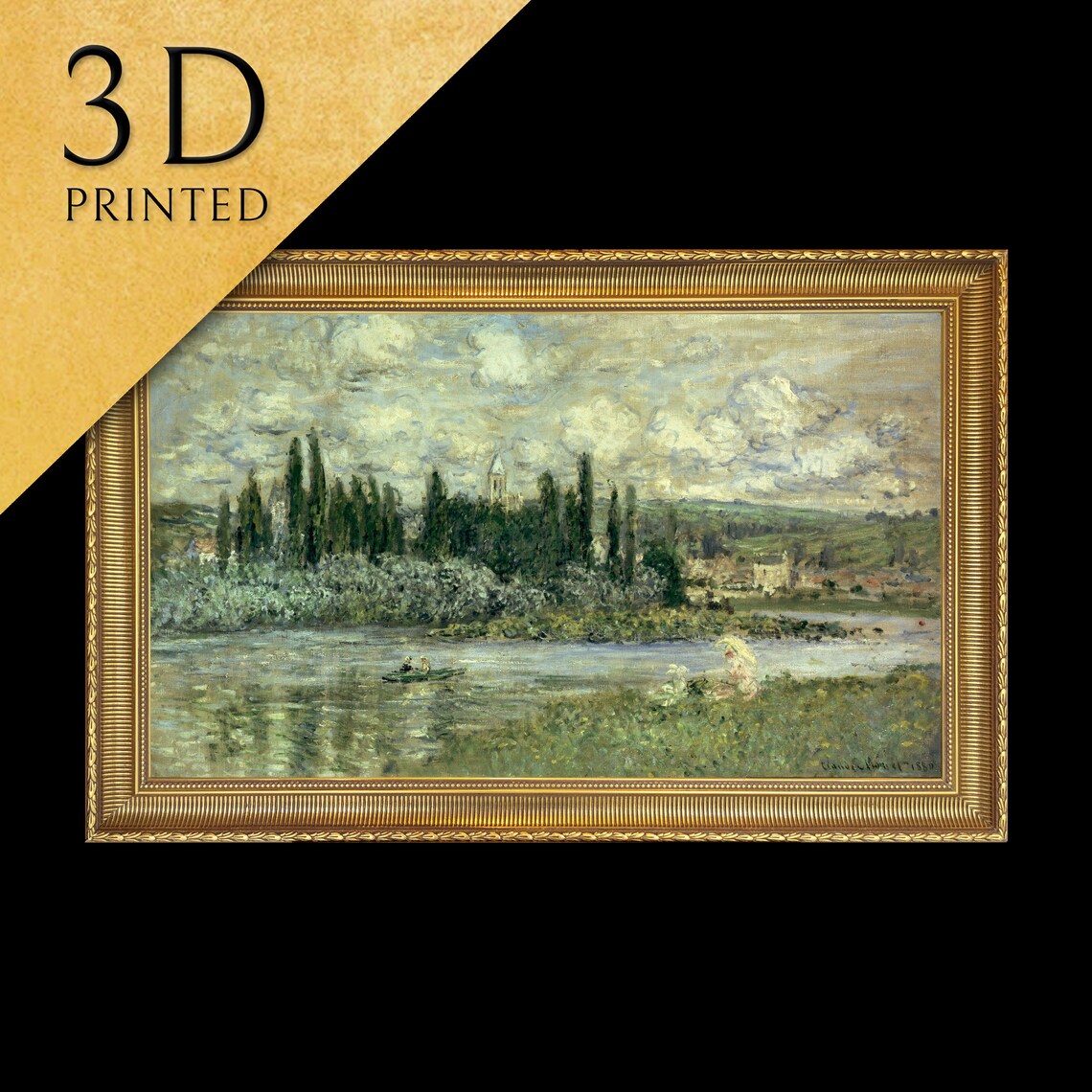 View Of Vetheuil, Monet-Inspired Art Print