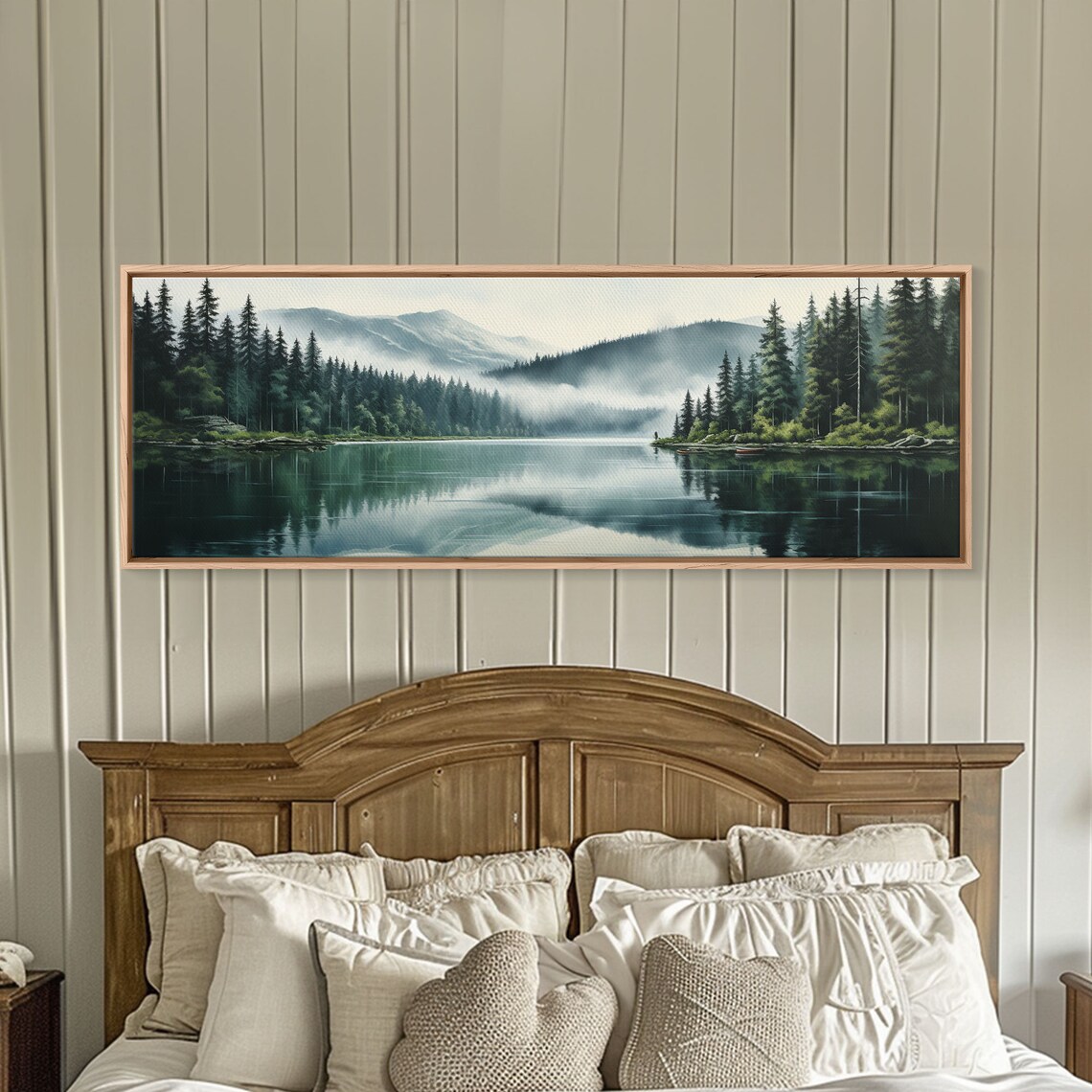 Foggy Pine Forest Art Print, Modern Nature Decor - Image 5