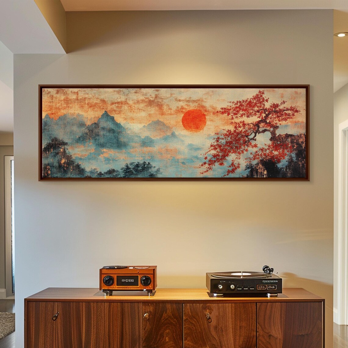 Japanese Maple Tree and Sunset, Wabi-Sabi Art Print - Image 4