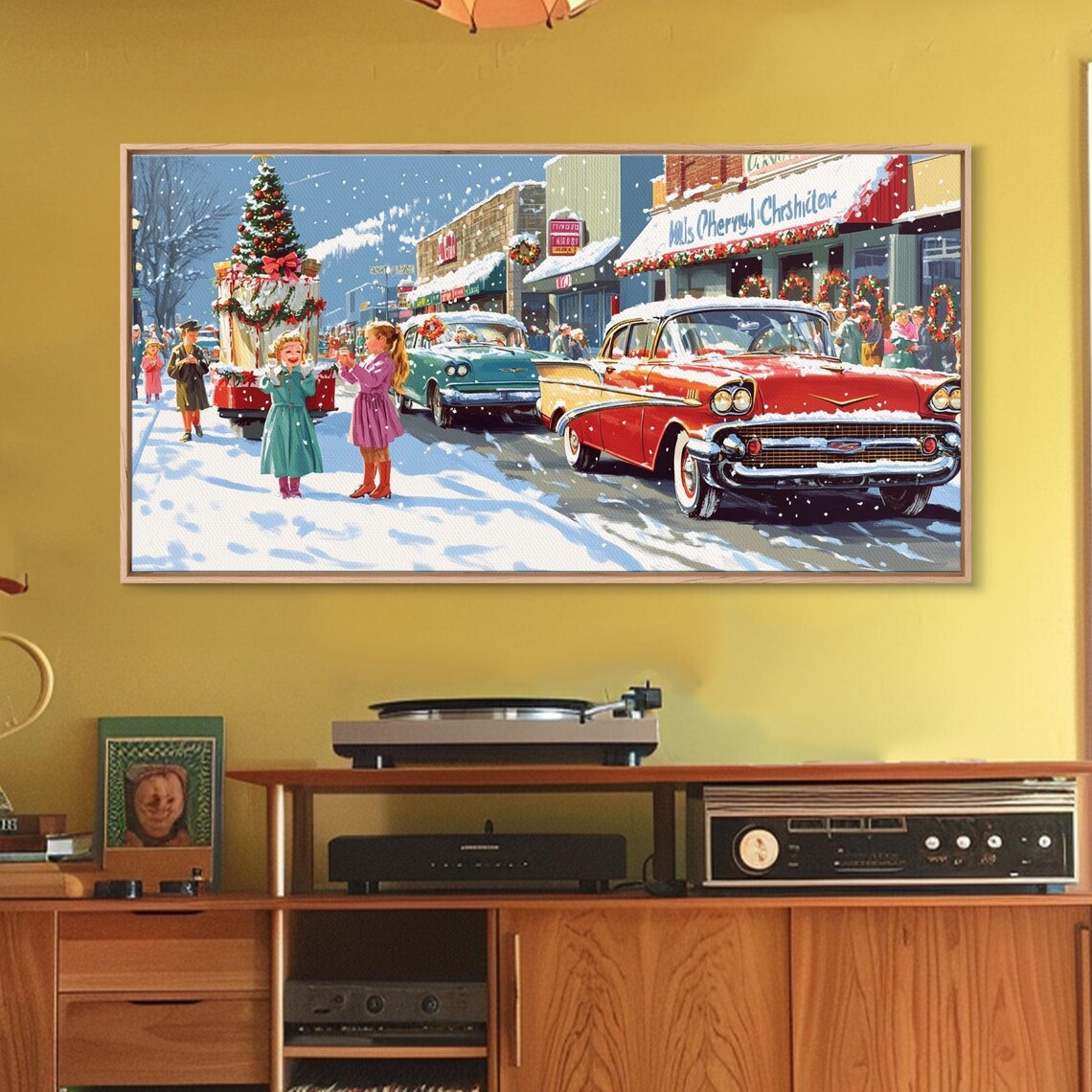 Christmas Parade Street, Retro Holiday Poster - Image 6