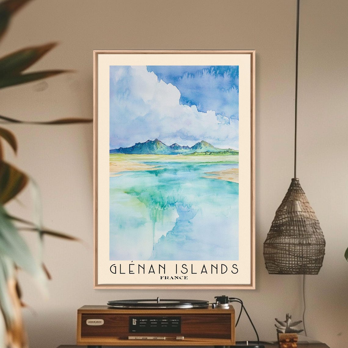 Glenan Islands France Watercolor Print Vacation Gift France Wall Art Beach Painting Beach Decor Beach Or Lakehouse Art