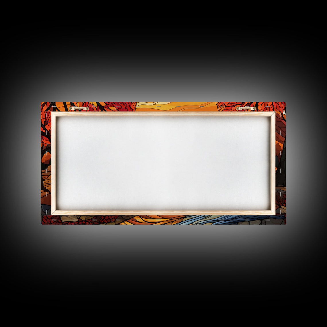 Fall Wall Art Abstract Wall Print Sunset Art River Art Print Wall Hanging Panoramic Art Nature Lover Gift Above Bed Decor - Image 2