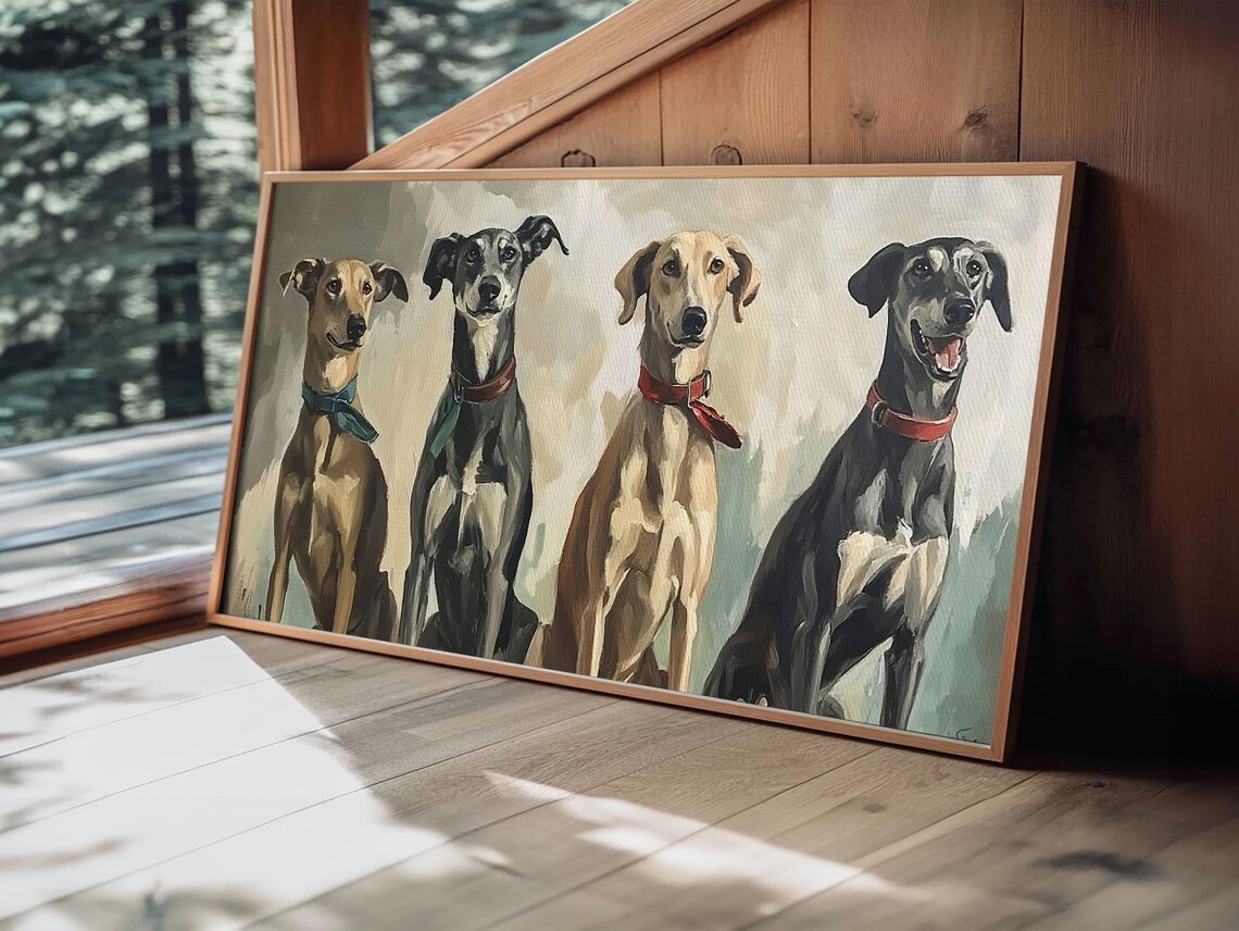 Vintage Hunting Dog Painting Print, Cottagecore Art - Image 4