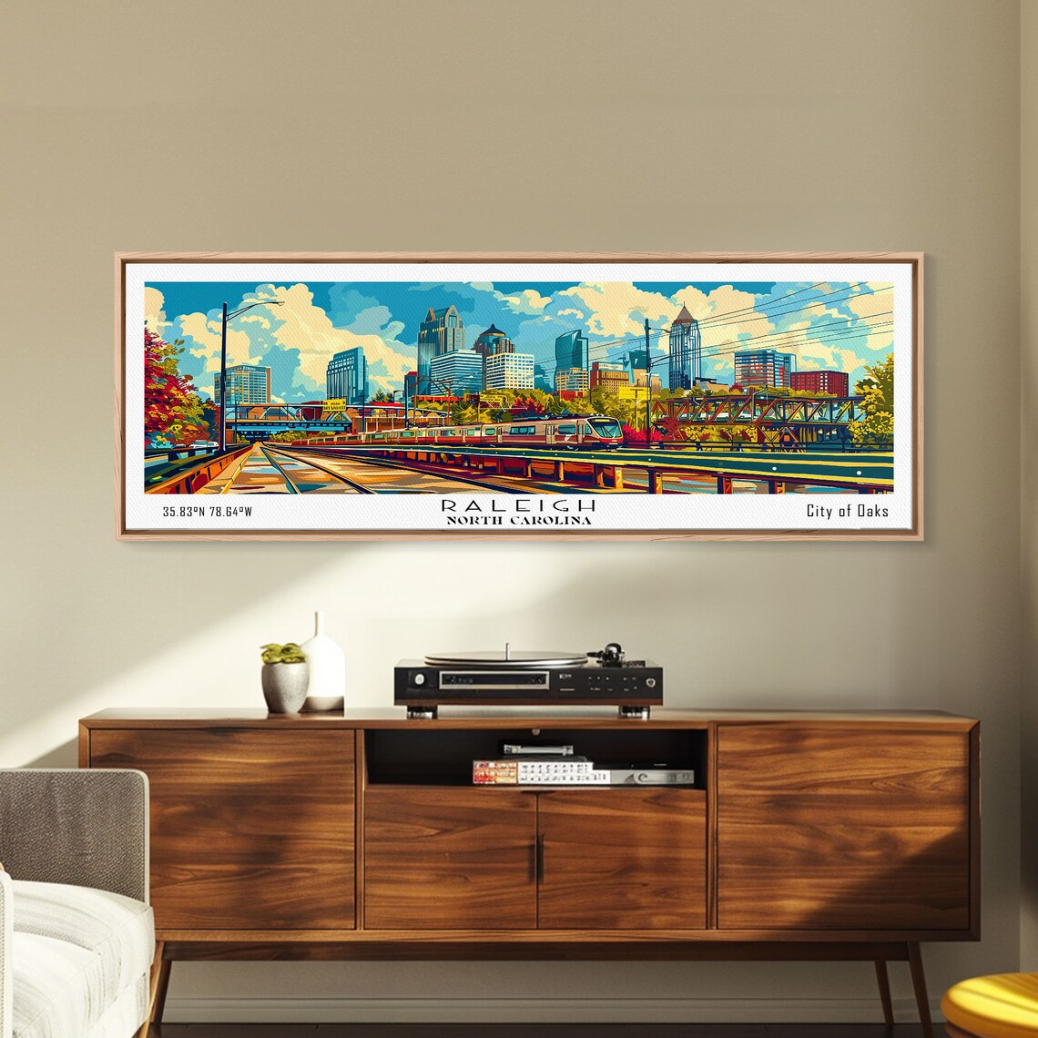 Raleigh, North Carolina Mid-Century Travel Poster - Image 3