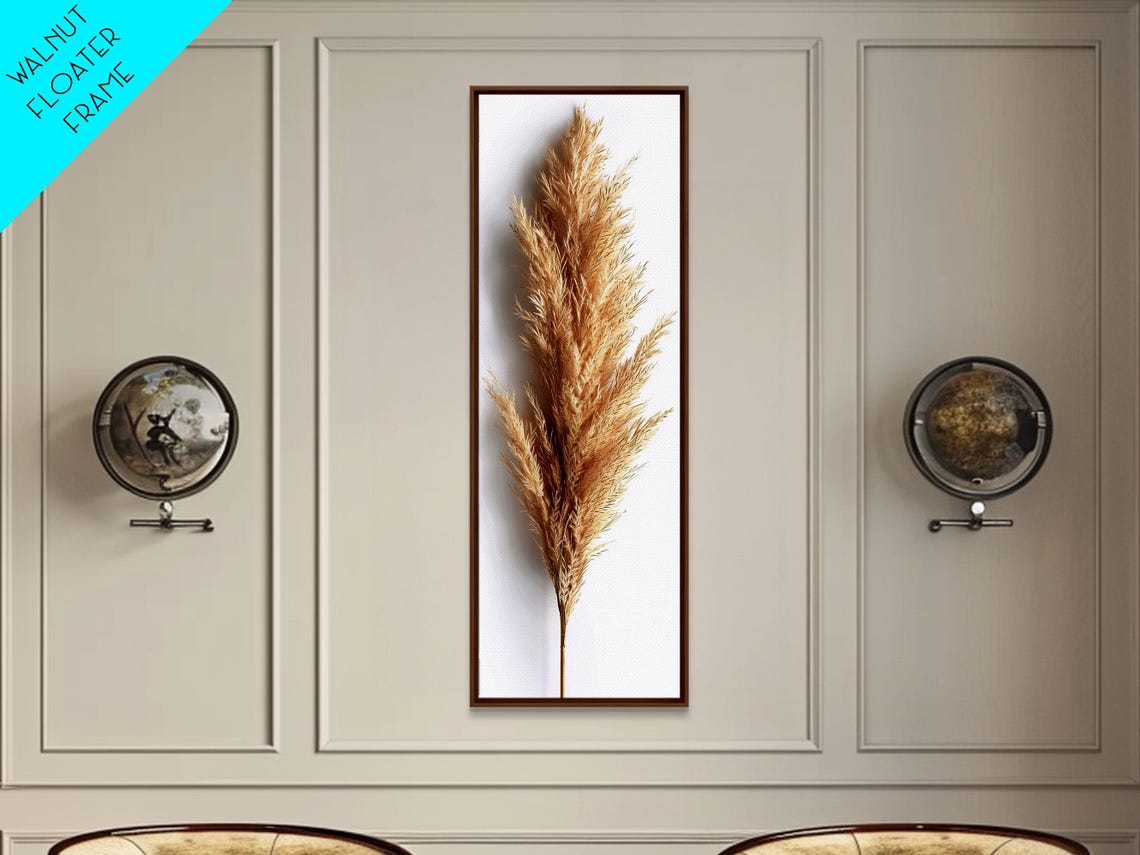 Pampas Grass Dried Botanical Minimalist White Background Print - Image 4