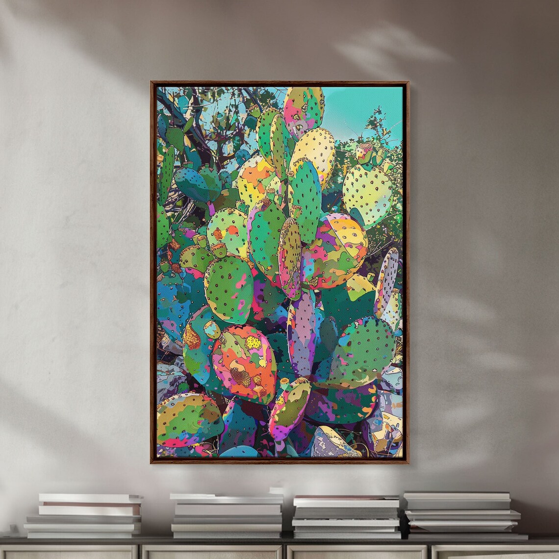 Prickly Pear Cactus, Abstract Desert Art Print - Image 5