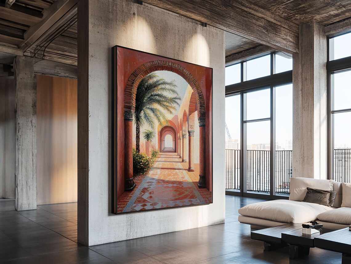 Moroccan Wall Art, Middle Eastern Abstract Print - Image 3