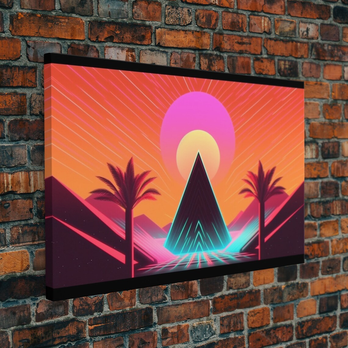 Vaporwave Cityscape Night, Purple Travel Poster - Image 5