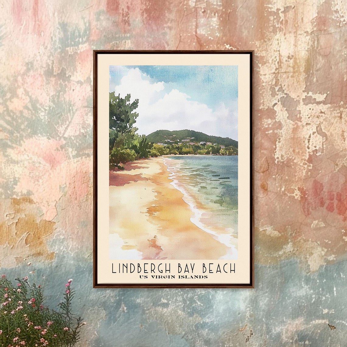 Lindbergh Bay Beach US Virgin Islands Golden Sand Gentle Waves Poster - Image 4